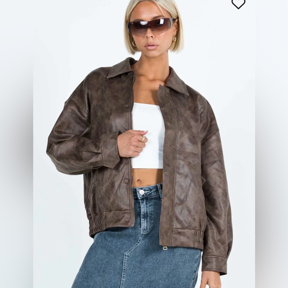 Princess Polly Kenny Bomber jacket chocolate size 0